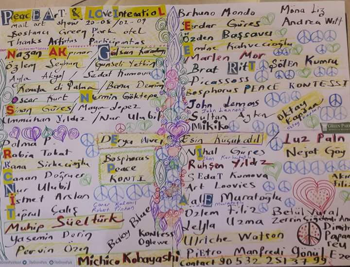 BARIŞ SANAT & AŞK ULUSLARARASI POSTA SANATI PROJESİ 3