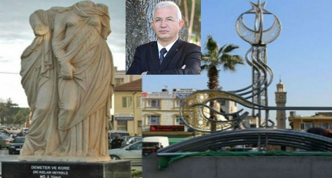 AKP'li Belediye Başkanı 'Tanrıça Heykeli'ni kaldırdı, sevaba girdi! 2
