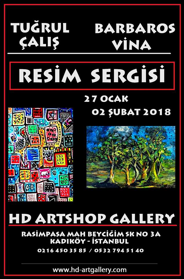 Tuğrul Çalış ve Barbaros Vina’dan ortak sergi HD Artshop Galeri’de 1