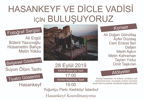 Kadıköy Yoğurtçu Parkı - Hasankeyf ve Dicle Vadisi için etkinlikler