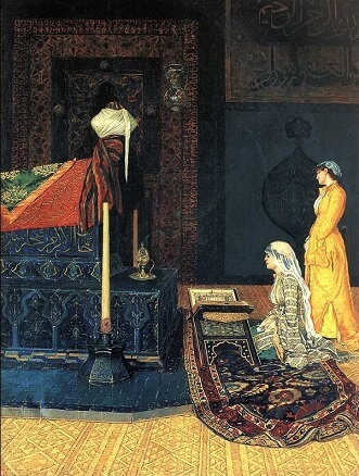 Osman Hamdi Bey 'Türbe Ziyaretinde İki Genç Kız' Eseri 