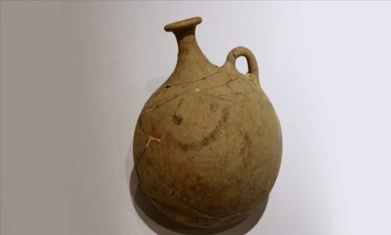 Dünyanın en önemli antik kentlerinden Karkamış Antik Kenti’ndeki kazı alanında yaklaşık 4 yıl önce gün yüzüne çıkarılan ve üzerinde “gülücük” ifadesi bulunan 3 bin 700 yıllık matara, Gaziantep Arkeoloji Müzesi’nde yerini alacak.