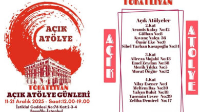 Tokatlıyan Açık Atölye Günleri Başlıyor