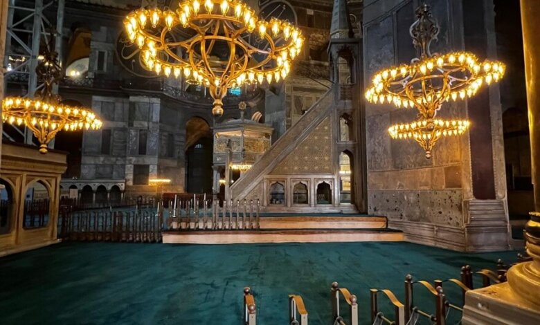 Ayasofya’nın Mihrap Bölümündeki Kubbede Çalışmalar Başlıyor